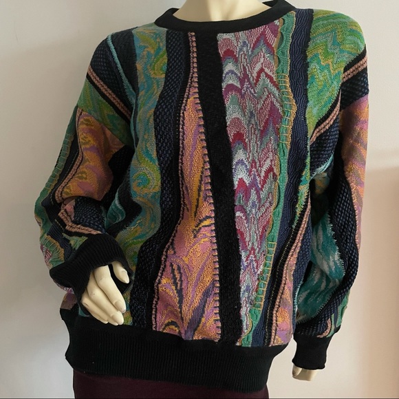 80s/90s multicolored crewneck sweater - Picture 2 of 11